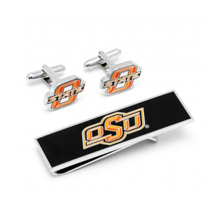 Oklahoma State Cowboys Cufflinks and Money Clip Gift Set
